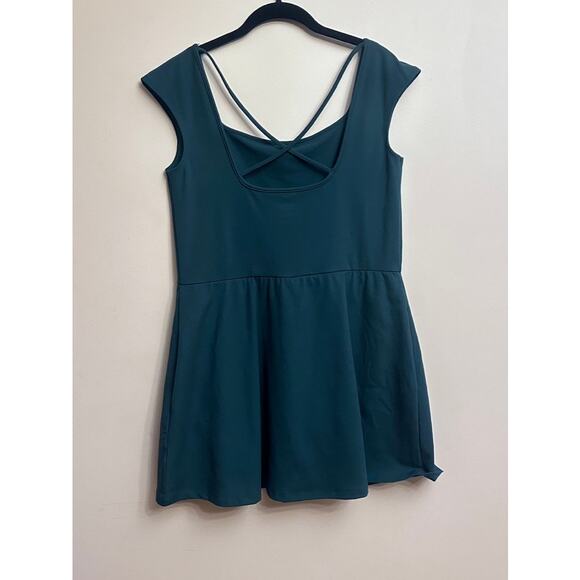 Wild Fable ButterBliss Teal Skater Romper Dress XL Strappy Back - Picture 5 of 5